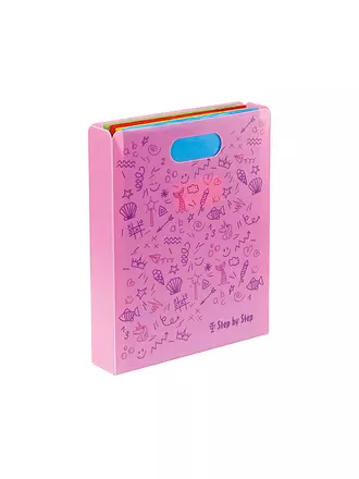 STEP BY STEP | Caja archivadora con asa azul | rosa